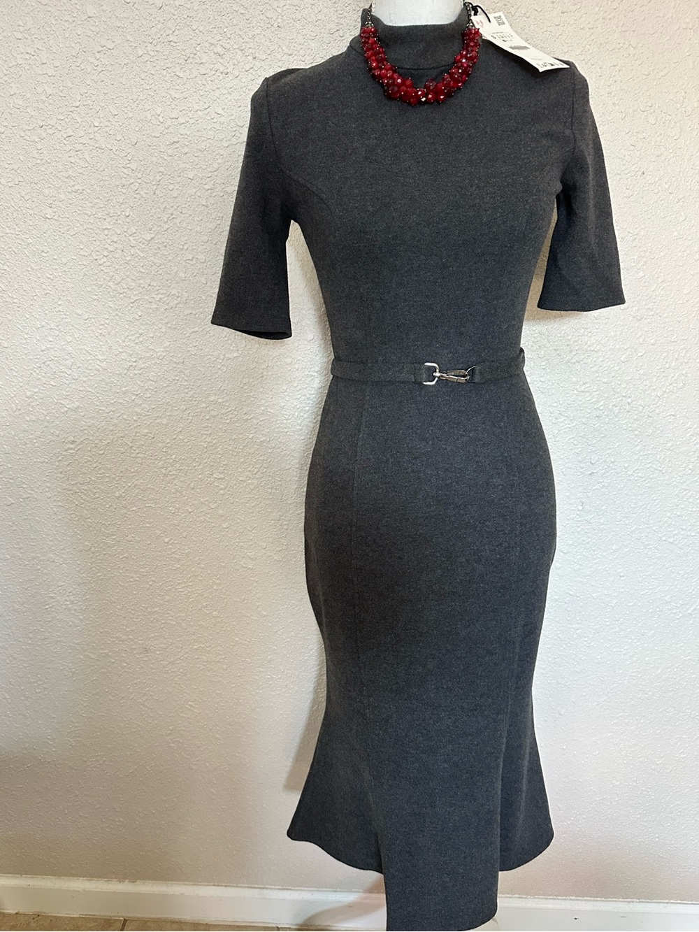 Zara Dark Gray Midi Dress